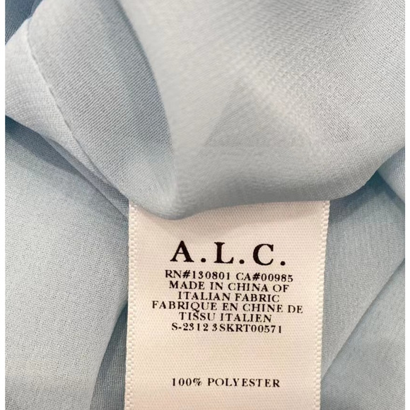 ALC Delfina Matte Pleated Dress Aqua Baby Blue US 6 - Picture 8 of 8